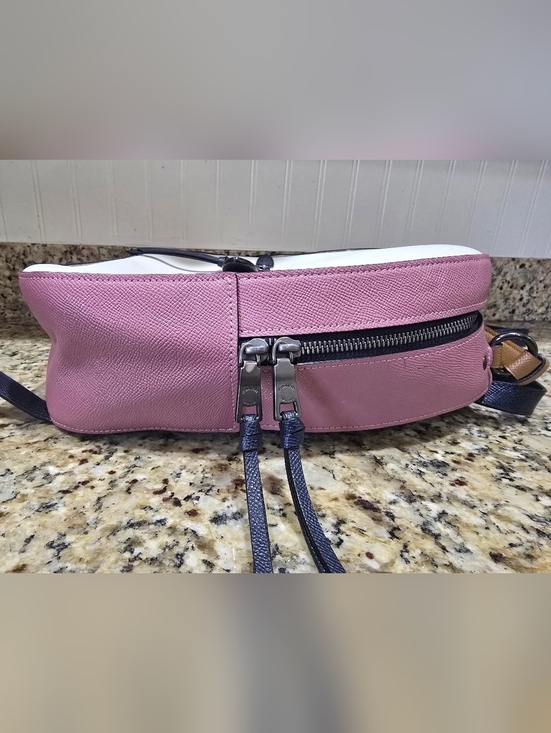 Coach Jordyn Colorblock Backpack Chalk White & Pink Leather MSRP$348 main image 10